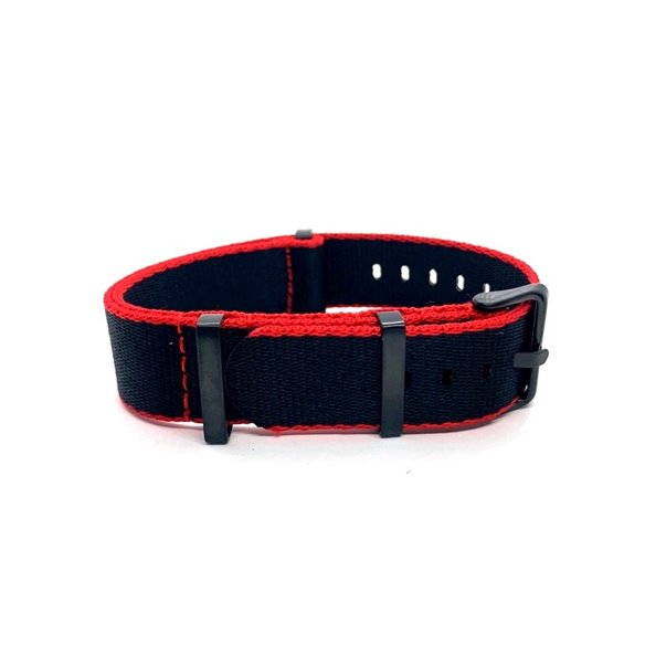 negru margine rosie 20mm NATO Core catarama neagra