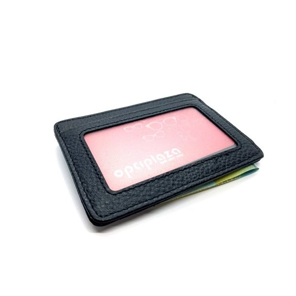 Portofel slim piele negru clips bani5