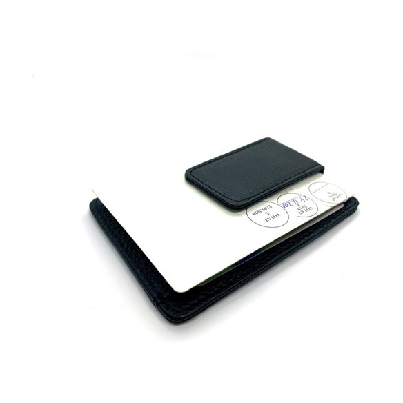 Portofel slim piele negru clips bani5