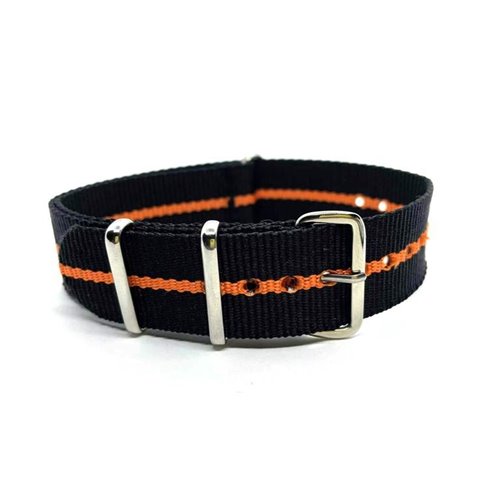 2negru-portocaliu 22mm NATO catarama premium
