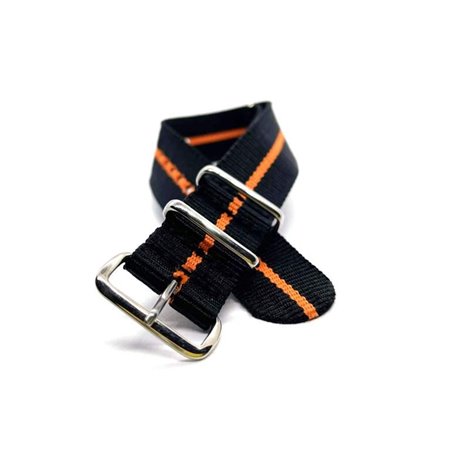 2negru-portocaliu 22mm NATO catarama premium 2