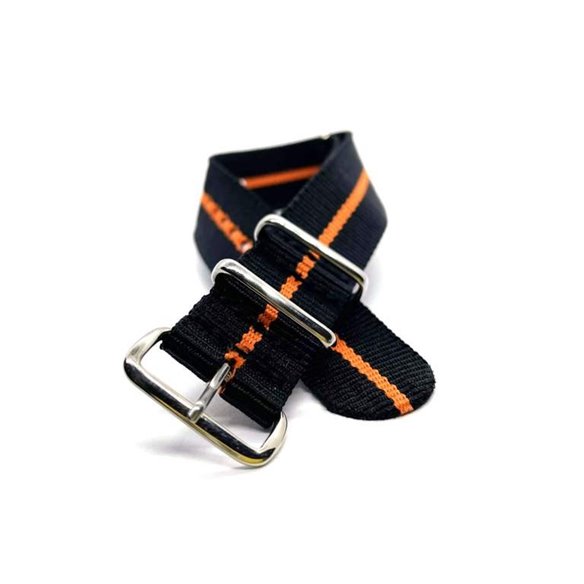 2negru-portocaliu 22mm NATO catarama premium