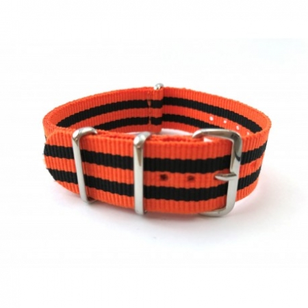 3portocaliu-2negru 18mm NATO catarama premium 2