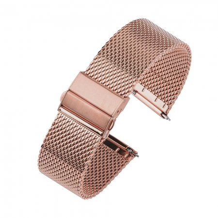Curea metalica SlimLine roz-auriu