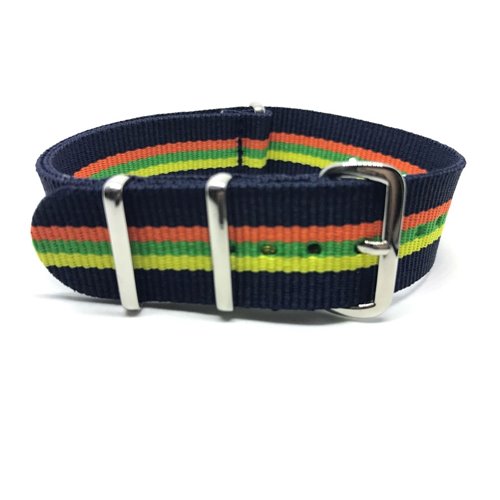 2bleumarin-portocaliu-verde-galben 20mm NATO catarama premium