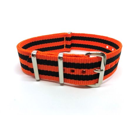 3portocaliu-2negru 18mm NATO catarama premium