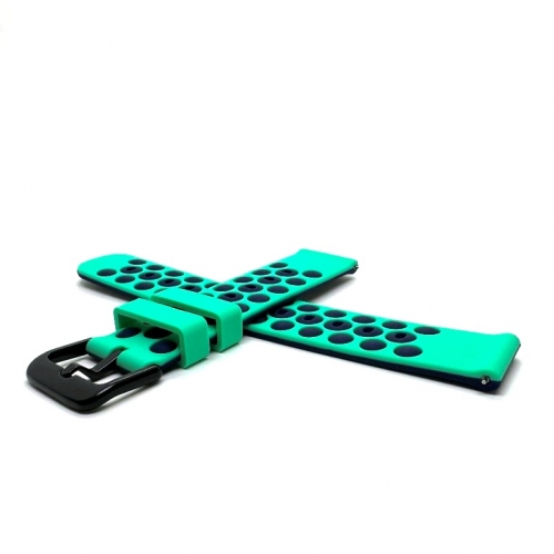 Turquoise-bleumarin Silicon DualTone Perforated