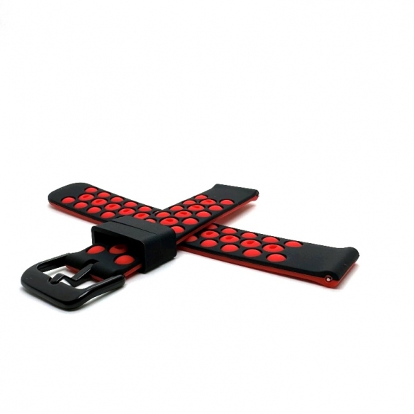 Rosu-negru Silicon DualTone Perforated