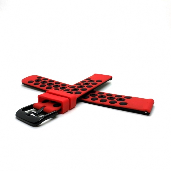 Negru-rosu Silicon DualTone Perforated