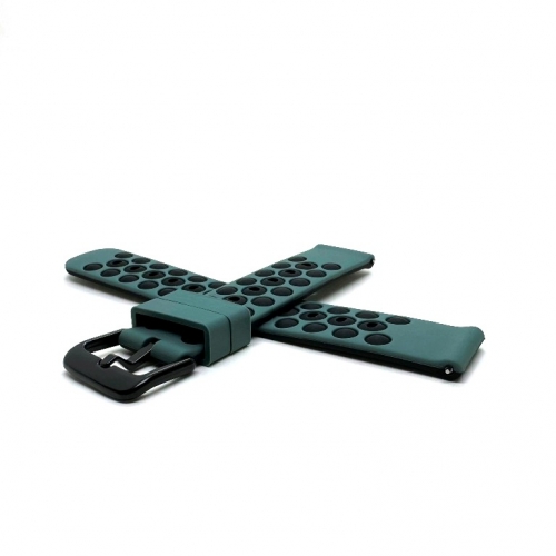 Negru-albastru petrol Silicon DualTone Perforated