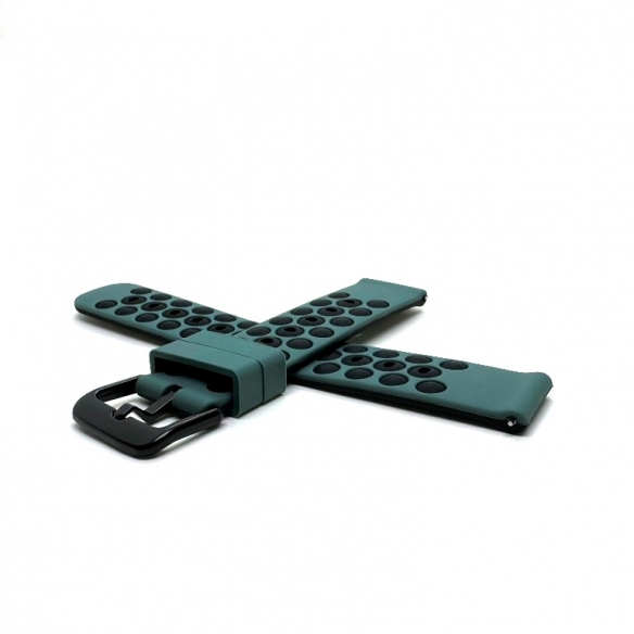 Negru-albastru petrol Silicon DualTone Perforated