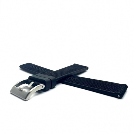 Curea material textil dublat silicon negru