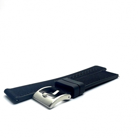 Curea material textil dublat silicon negru 2