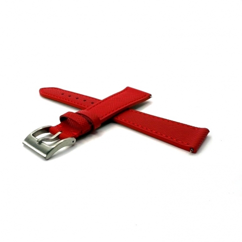 Curea piele Safiano rosie