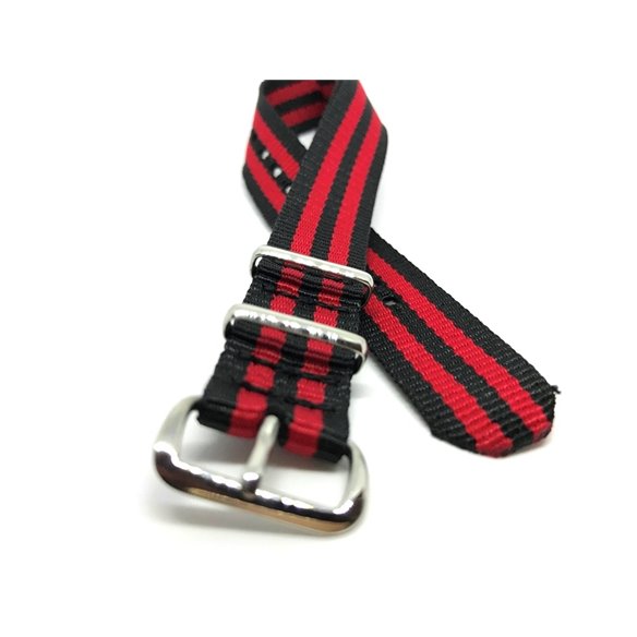 3negru-2rosu 18mm NATO catarama premium