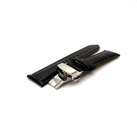 Curea piele aligator negru catarama fluture 2