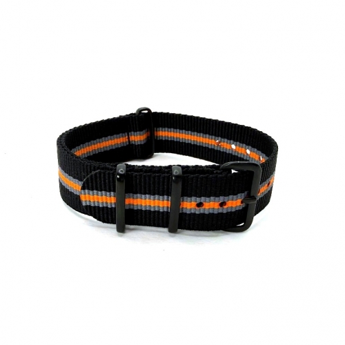 2negru-2gri-portocaliu NATO catarama neagra