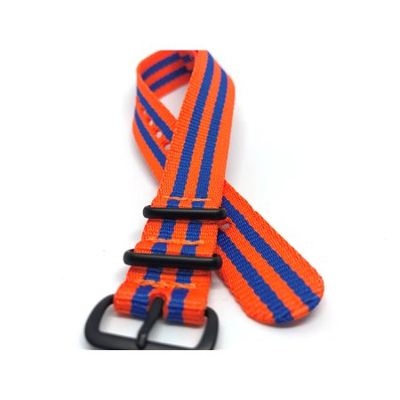 3portocaliu-2albastru 18mm NATO catarama premium neagra 2